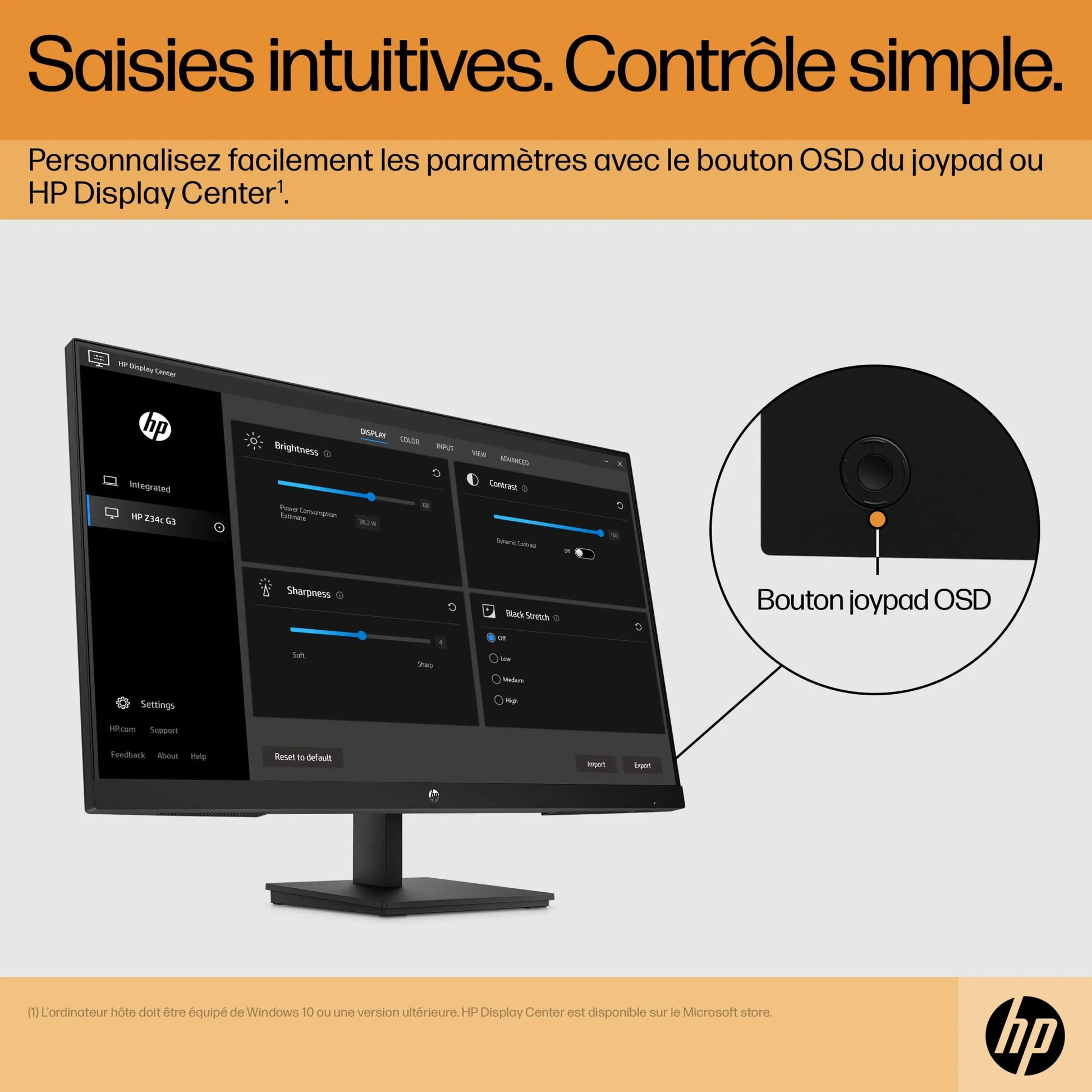 Ecran Moniteur 27? Full HD HP V27i G5 (65P64AS) Hewlett Packard