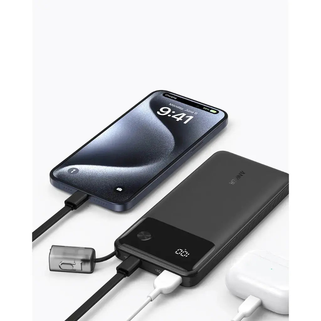 Chargeur portable Anker Power Bank Powercore 10000mAh 22,5W avec câble USB C A1388 - Connecto.ma