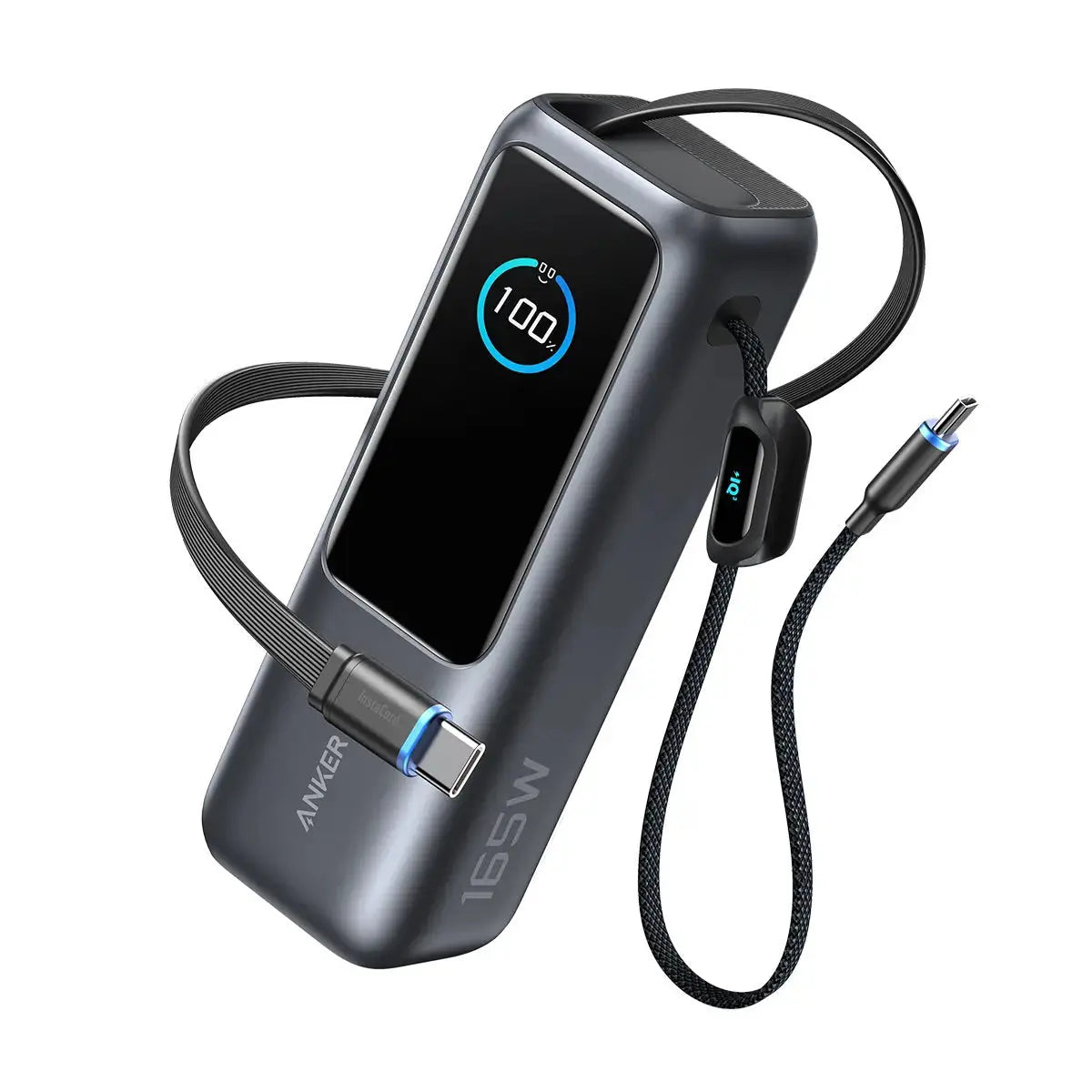 Anker Power Bank 25000mAh 165W A1695 Câbles USB-C Intégrés — vue principale — Connecto.ma