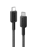 Câble Anker 322 PowerLine USB-C vers USB-C 60W 1,8 m Tressé Noir