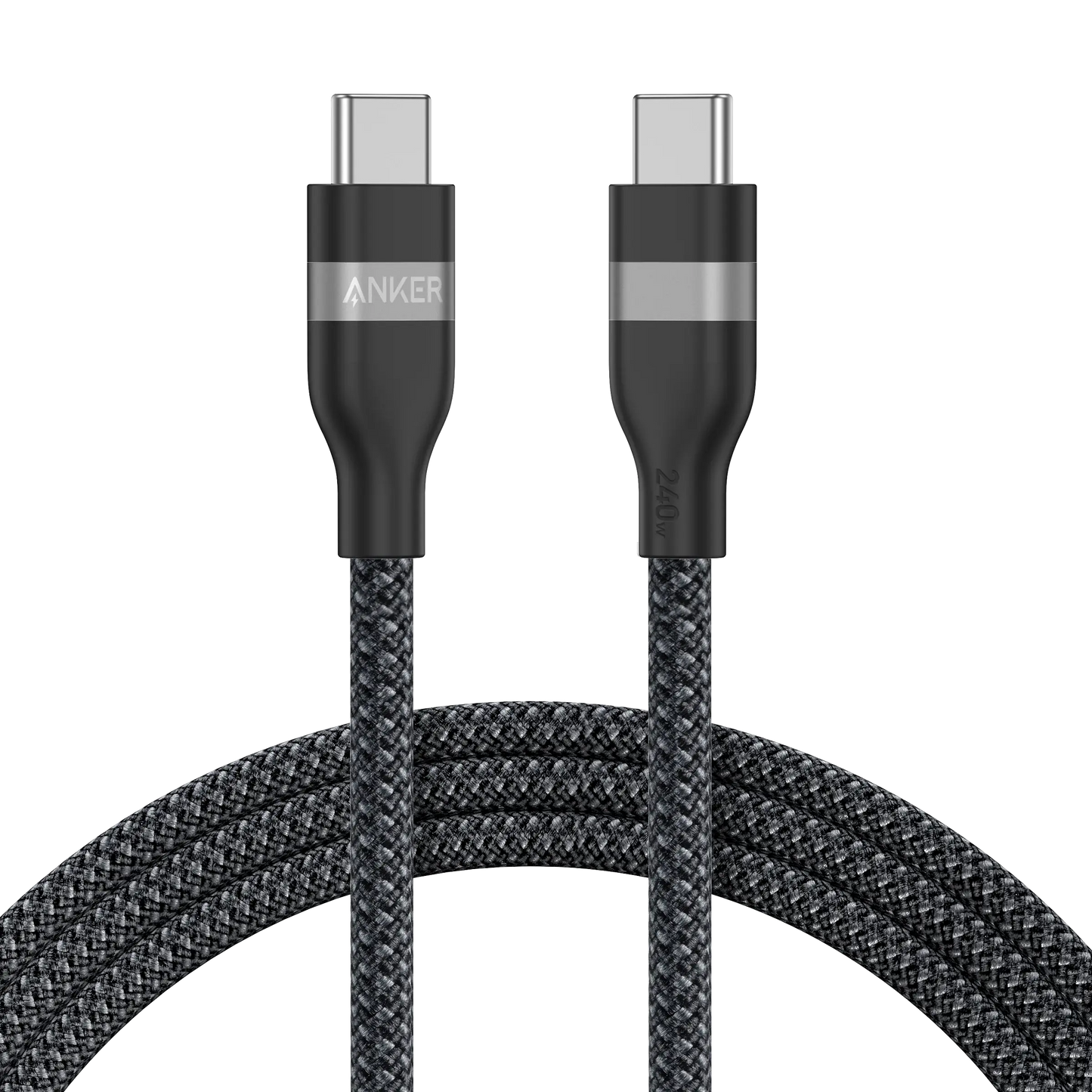 Câble Anker USB-C Tressé Écologique – Charge Rapide & Haute Compatibilité (Noir) Connecto.ma