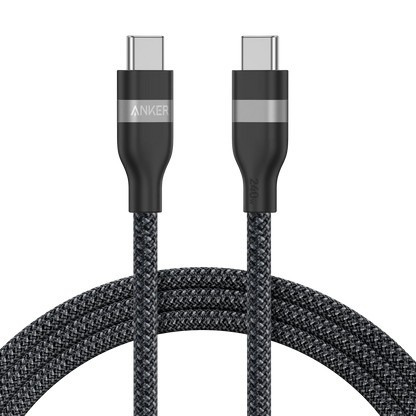 Câble Anker USB-C Tressé Écologique – Charge Rapide & Haute Compatibilité (Noir) Connecto.ma