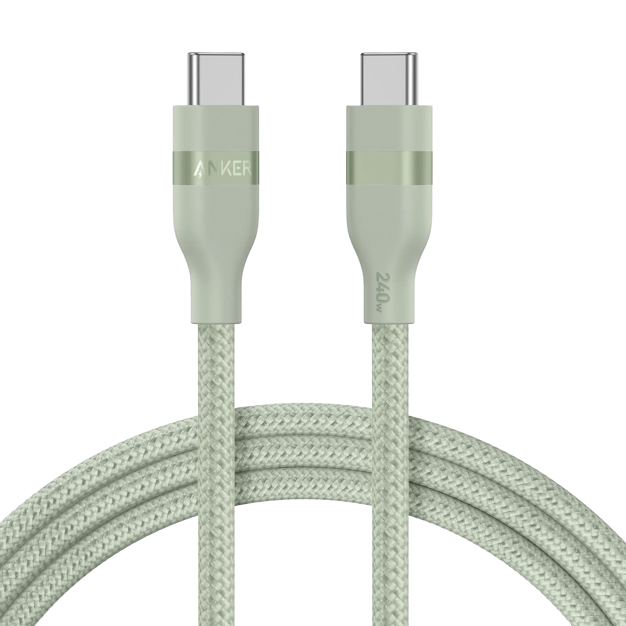 Câble Anker USB-C Tressé Écologique – Charge Rapide & Haute Compatibilité VERT Connecto.ma