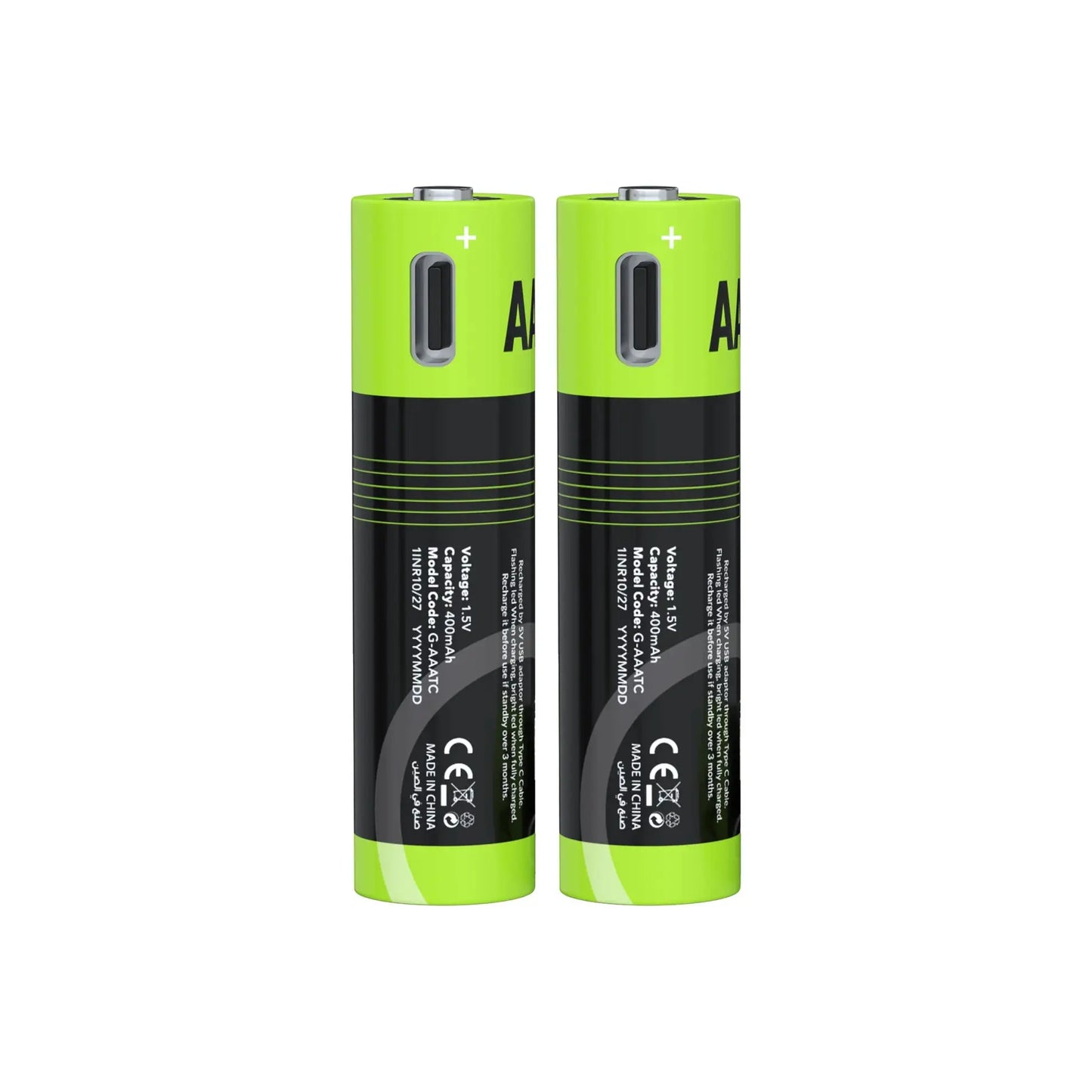 GOUI PILE RECHARGEABLE AAA BATTERIE (2PCS) Noir - Connecto.ma
