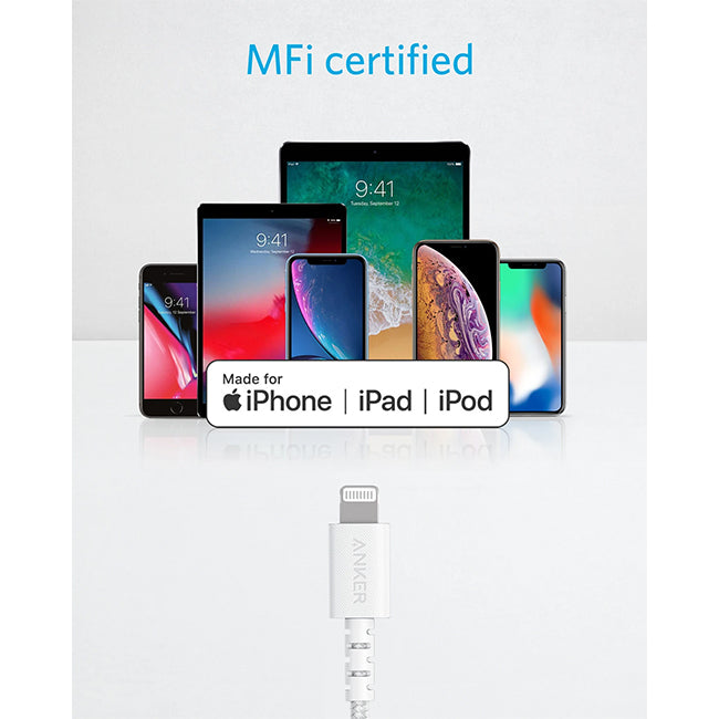 Câble Anker PowerLine Select+ USB-C vers Lightning 1,8 m 29W (Blanc)