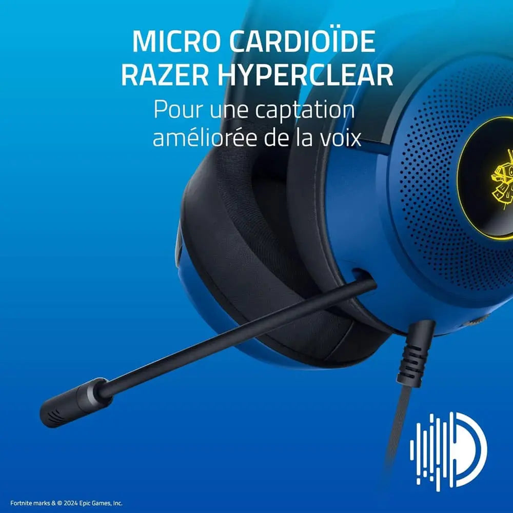 Razer Kraken v3 X – Fortnite Edition Casque Gaming — vue 2 — Connecto.ma