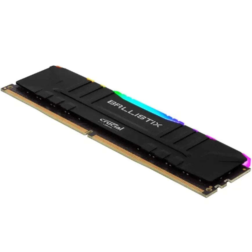 Barrette mémoire RAM Ballistix Black RGB DDR4 8 Go 3600 MHz — vue 3 — Connecto.ma