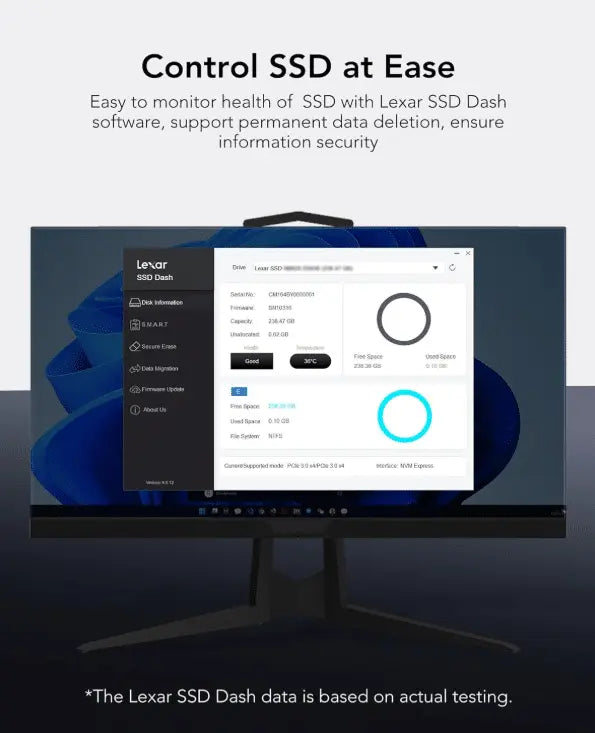 Disque dur interne SSD LEXAR 1TB NM610 PRO M.2 2280 PCIe Gen3x4 NVMe (LNM610P001T-RNNNG) Connecto.ma