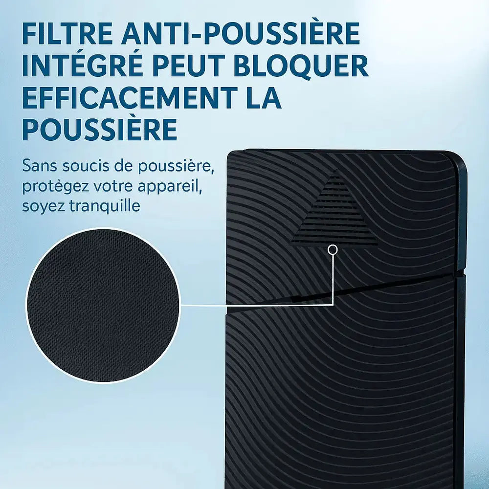 Capot de Protection pour PS5 Playstation Noir–Design Futuriste & Refroidissement Optimisé — vue 2 — Connecto.ma