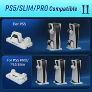 Support Playstation PS5/SLIM/PRO tout-en-un pouravec ventilateur & Éclairage RGB et chargeur — vue 4 — Connecto.ma