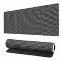 Tapis de Souris XXXL Noir Motif Géométrique – Grand Tapis de Bureau Gaming Antidérapant 100cm*50cm