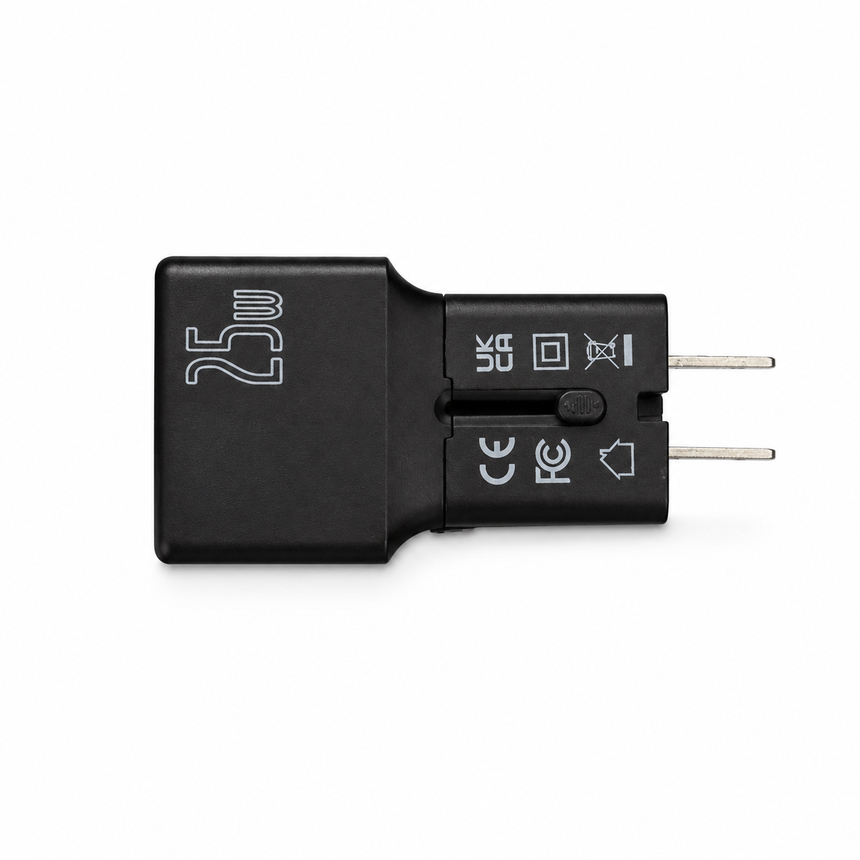 Adaptateur de Voyage SANTA BARBARA 25W (Noir) – Travel Adapter PD PPS QC avec USB-C & USB-A