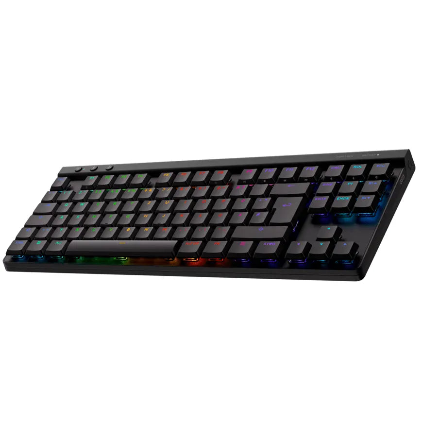Logitech G515 TKL Lightspeed Noir Clavier Sans Fil gamer Bluetooth RGB-Version Tactile — vue 3 — Connecto.ma