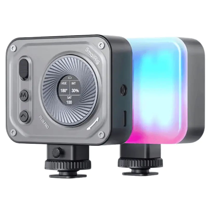 SmallRig Vibe P108 Pro – Mini Lumière Vidéo LED RGBWW 5W | Écran LCD & Effets Spéciaux Connecto.ma