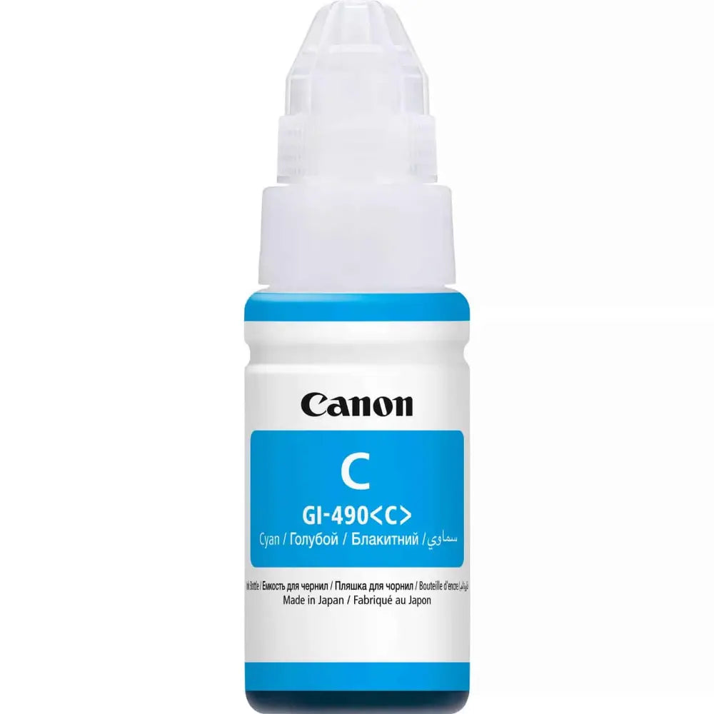 Bouteille d’encre Canon GI-490C – Cyan (0664C001AA) (0664C001AB) Connecto.ma