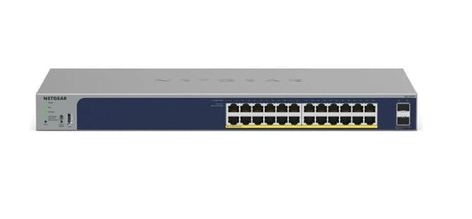 Switch NETGEAR manageable 24 ports Gigabit PoE+ 190W — vue rack — Maroc