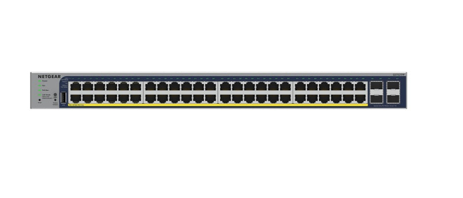 Switch NETGEAR GS752TP 48 ports PoE+ — panneau avant — Maroc