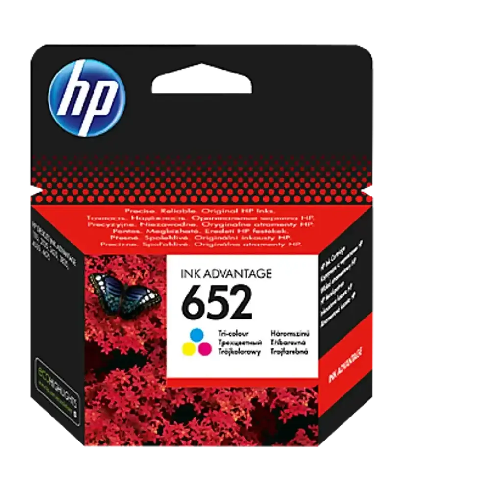 HP 652 trois couleurs – Cartouche d’encre HP d’origine — Connecto.ma