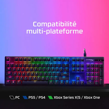 Clavier avec fil Gamer HyperX Alloy Origins PBT – Mécanique (639N3AA) Connecto.ma