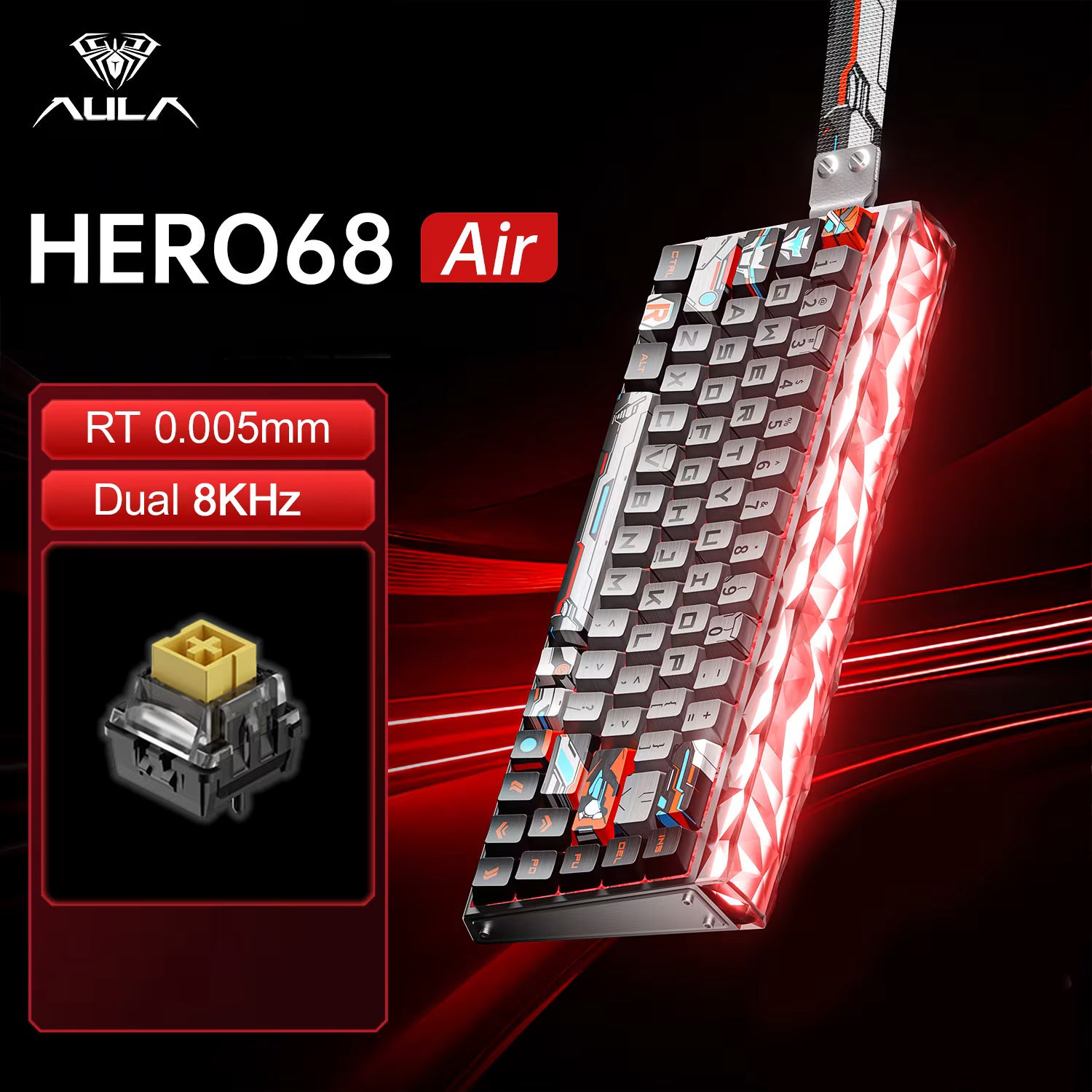 AULA HERO68 Air – Clavier Gaming Magnétique
