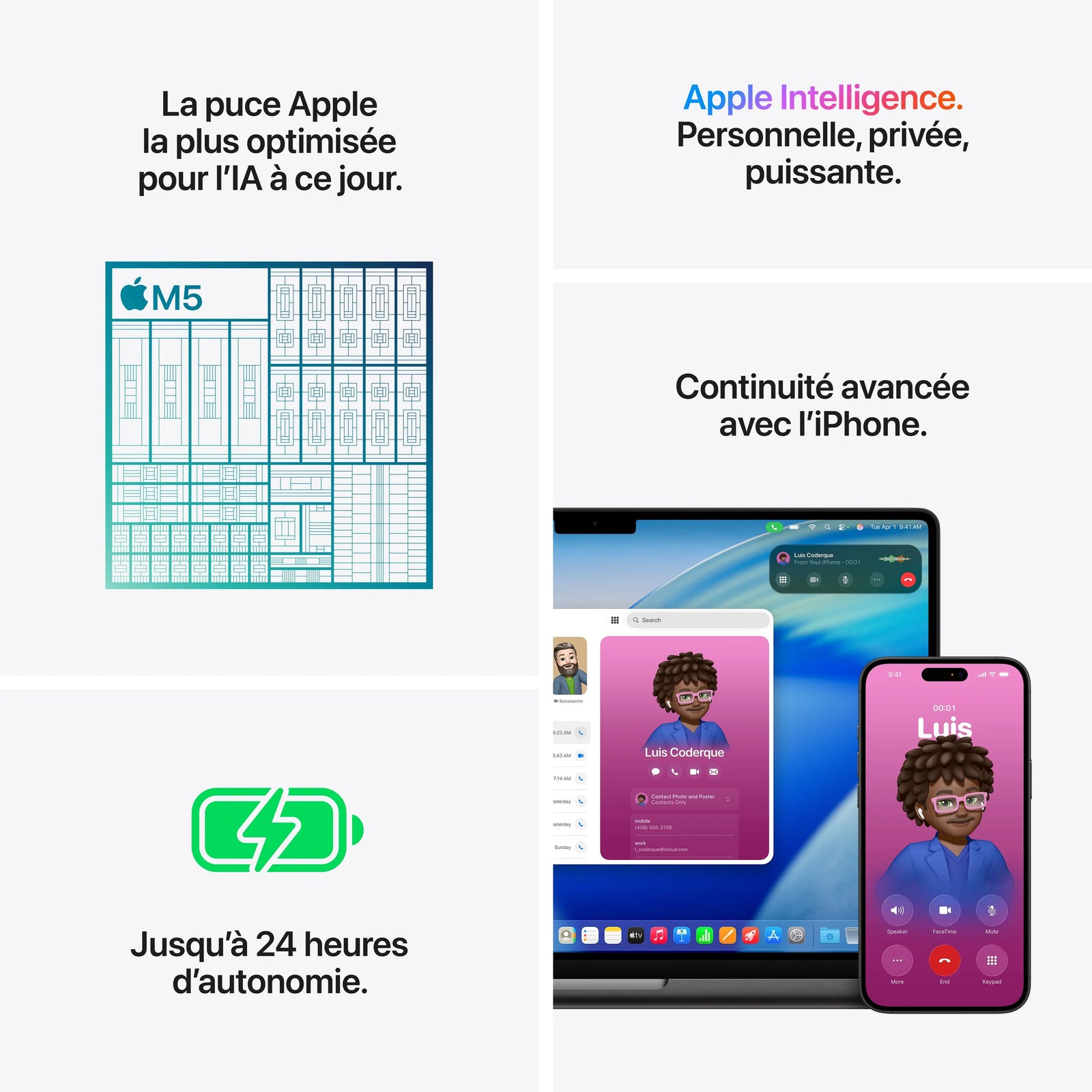 MacBook Pro 14 pouces M5 – Écran Liquid Retina XDR 120Hz ProMotion