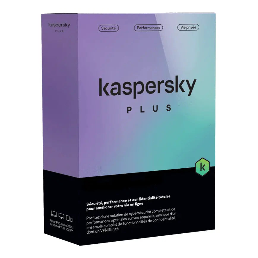 Kaspersky Plus (équivalent à Internet Security) – 10 Postes / 1 an (KL10428BKFS-MAGFFP) Connecto.ma