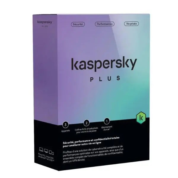 Kaspersky Plus (équivalent à Internet Security) – 3 Postes / 1 an (KL10428BCFS-SLIMMAG) Connecto.ma
