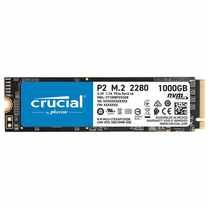 Disque Dur Crucial 1 To -SSD P2 M.2 PCIe NVMe (CT1000P2SSD8) Connecto.ma