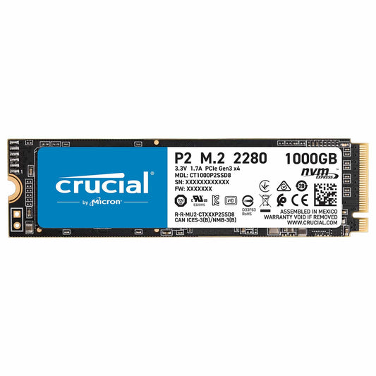 Disque Dur Crucial 1 To -SSD P2 M.2 PCIe NVMe (CT1000P2SSD8) Connecto.ma