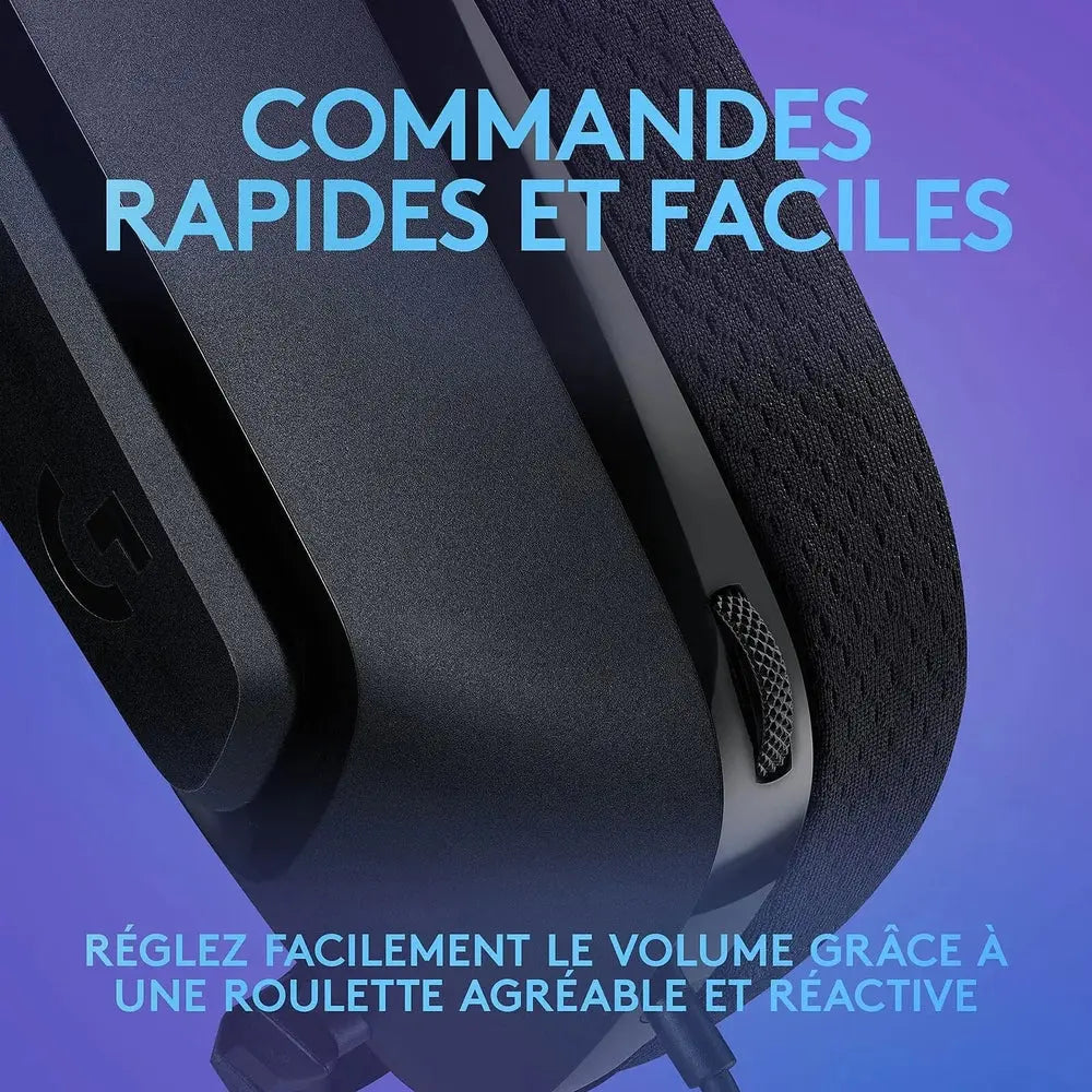 Logitech G335 – Casque Avec Fil Gamer Noir — vue 3 — Connecto.ma