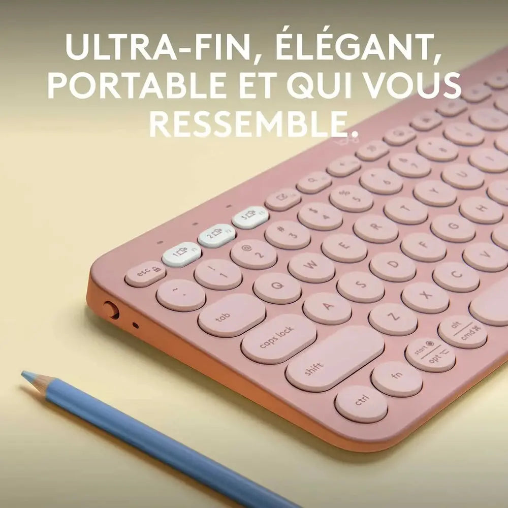 Logitech Pebble Keys 2 K380s Mini–Clavier sans fil Bluetooth — vue 6 — Connecto.ma
