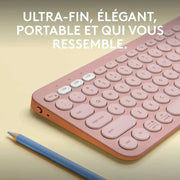 Logitech Pebble Keys 2 K380s Mini–Clavier sans fil Bluetooth — vue 6 — Connecto.ma