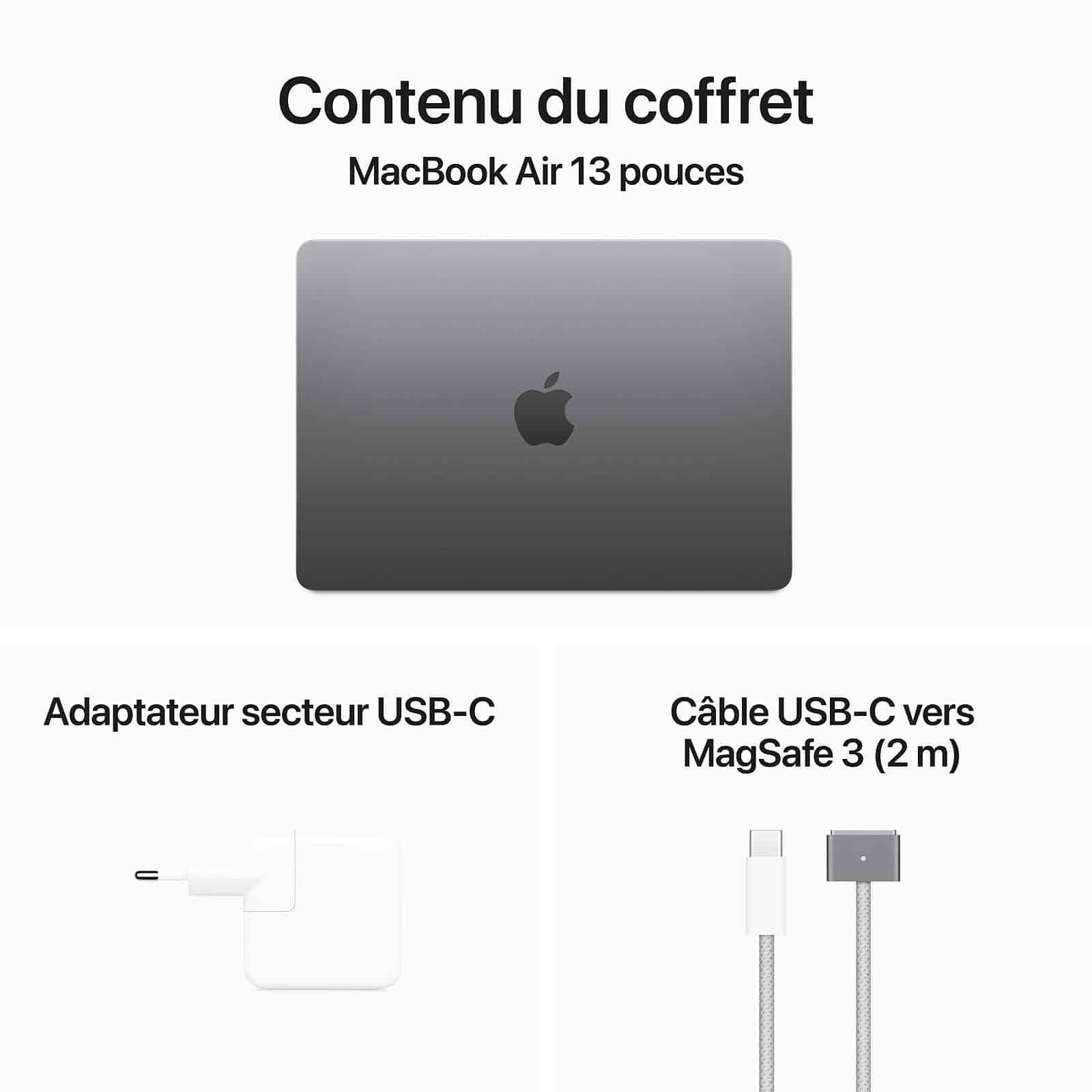 Apple Macbook Air M3 13 Pouces 2024 Gris Sideral 24 Go 512 Go Mc8M4Fn A — Apple au Maroc | Connecto.ma