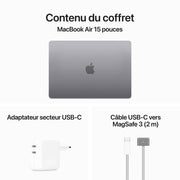 Apple Macbook Air M3 15 Pouces 2024 Gris Sideral 16 Go 256 Go Mc9D4Fn A — Apple au Maroc | Connecto.ma