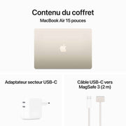 Apple Macbook Air M3 15 Pouces 2024 Lumiere Stellaire 16 Go 256 Go Mc9F4Fn A — Apple au Maroc | Connecto.ma