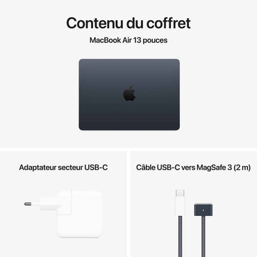 Apple Macbook Air M4 13 Pouces 2025 Minuit 16Go 256 Go Mw123Fn A — Apple au Maroc | Connecto.ma