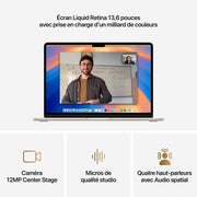 Apple Macbook Air M4 13 Pouces 2025 Lumiere Stellaire 16Go 512 Go Mw103Fn A — Apple au Maroc | Connecto.ma
