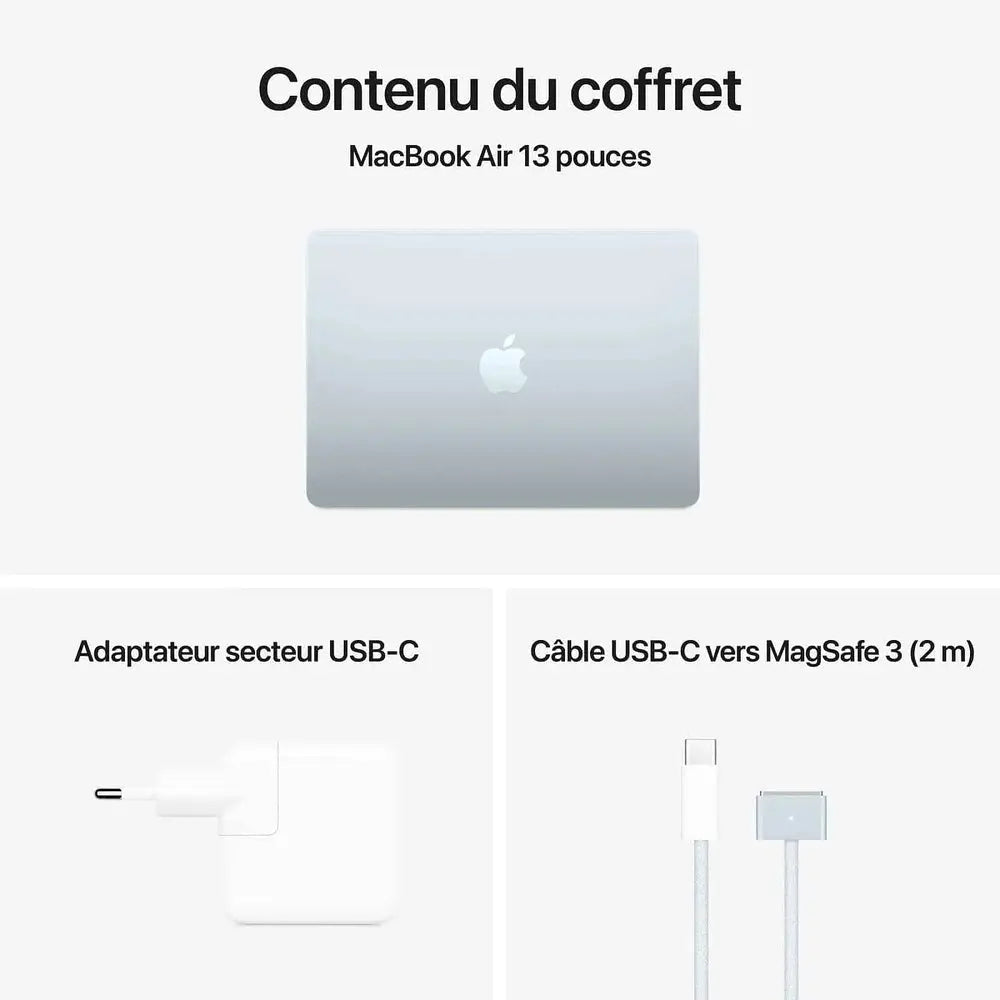 MacBook Air 13 – Puce Apple M4, 24 Go, 512 Go, Bleu ciel — vue 5 — Connecto.ma