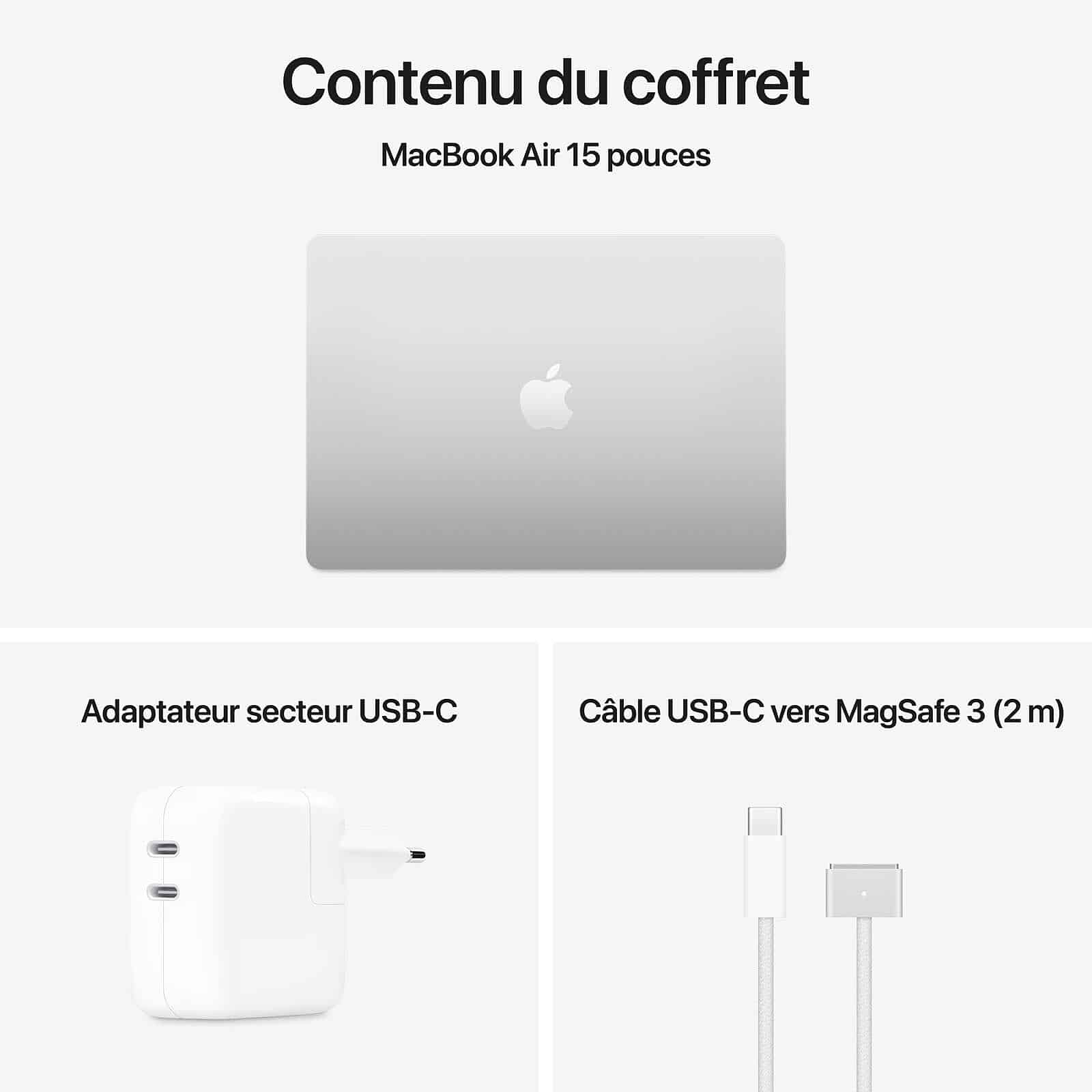 Apple Macbook Air M4 15 Pouces 2025 Argent 24Go 512 Go Mc6J4Fn A — Apple au Maroc | Connecto.ma