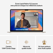Apple Macbook Air M4 15 Pouces 2025 Lumiere Stellaire 24Go 512 Go Mc6K4Fn A — Apple au Maroc | Connecto.ma