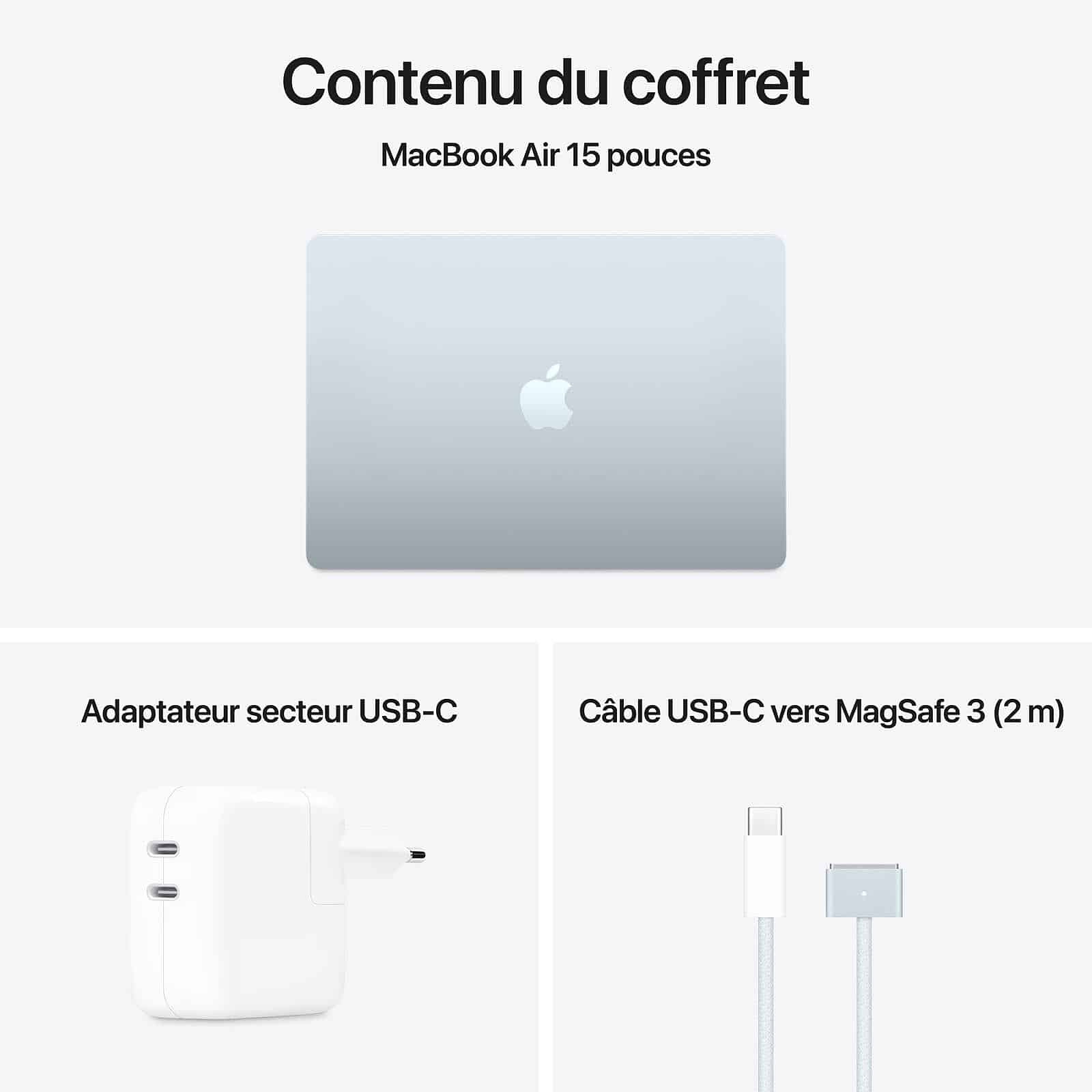 Apple Macbook Air M4 15 Pouces 2025 Bleu Ciel 24Go 512 Go Mc7D4Fn A — Apple au Maroc | Connecto.ma