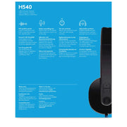Casque Logitech H540 avec microphone anti-parasite–USB — vue 6 — Connecto.ma