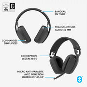 Logitech Zone Vibe 100 – Casque sans fil — vue 3 — Connecto.ma