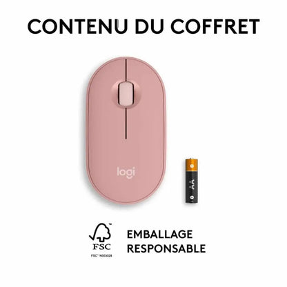Logitech Pebble 2 M350s Souris Sans Fil Bluetooth – Rose (910-007014) Connecto.ma