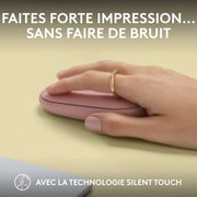 Logitech Pebble 2 M350s Souris Sans Fil Bluetooth – Rose — vue 9 — Connecto.ma