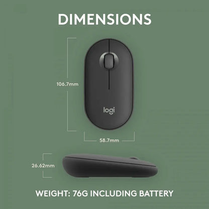 Souris sans fil Logitech Pebble 2 M350s -Graphite (910-007015) Logitech