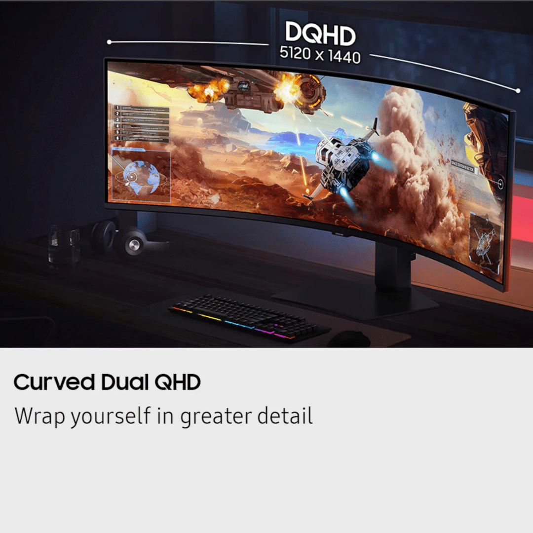 Écran 49″ DQHD incurvé Gaming Samsung Odyssey G9 G91F (LS49FG910EUXEN) — SAMSUNG au Maroc | Connecto.ma