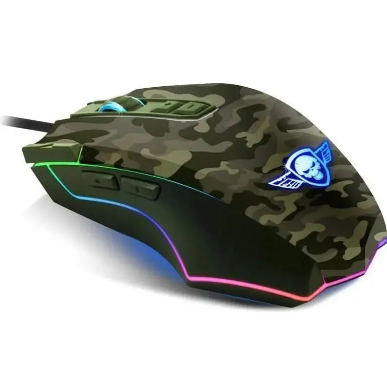Souris avec fil gamer Spirit of Gamer Elite-M50 Army Edition 2 – RGB — Connecto.ma