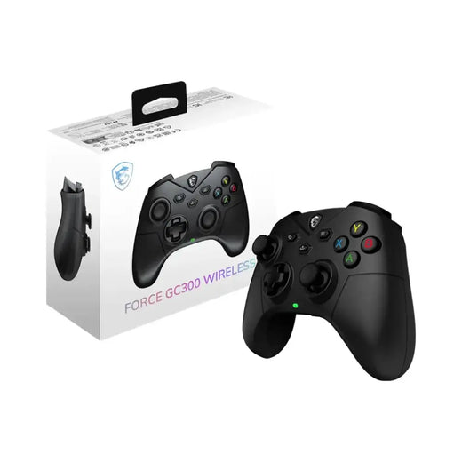 MSI Manette FORCE GC300 sans fil ergonomique avec Bluetooth – Noir (MSI_ S10-43G0180-EC4) (S10-43G0180-EC4)