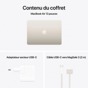 Apple MacBook Air M4 13 pouces (2025) Lumière stellaire 16Go/256 Go (MW0Y3FN/A) — Apple au Maroc | Connecto.ma